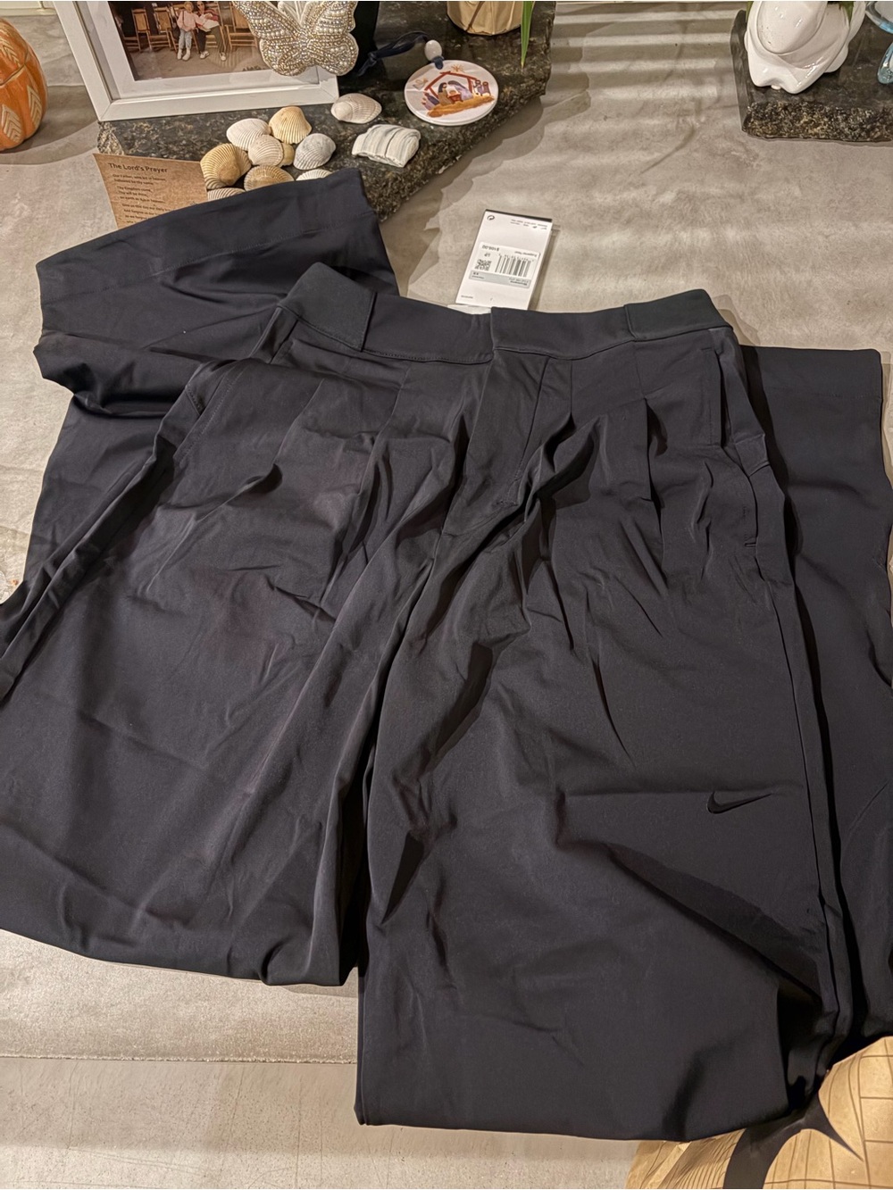 Nike Men’s Black Pleated Athletic Dress Pants